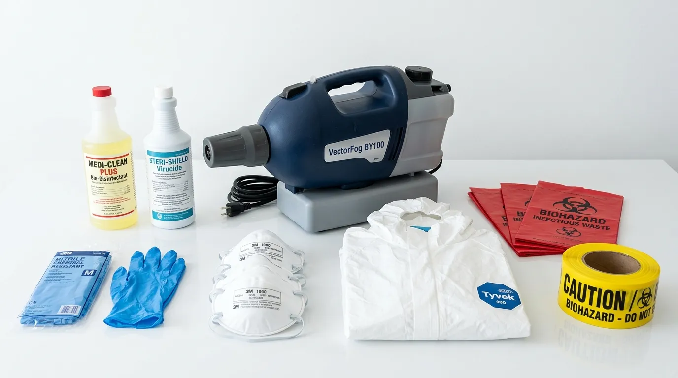 Professional biohazard remediation crew working in South Lyon