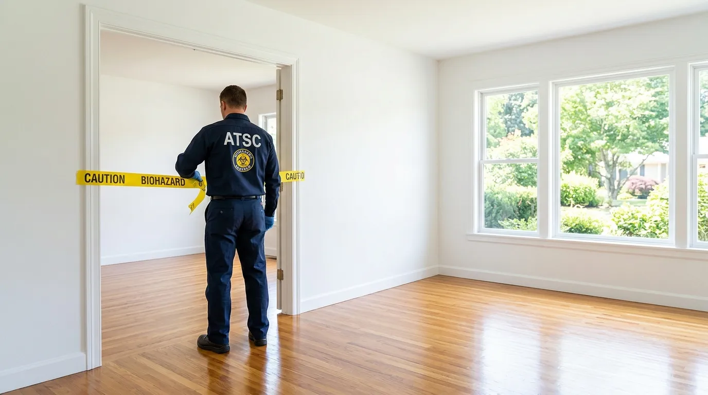 Certified biohazard cleanup crew performing Decomposition Cleanup in South Lyon